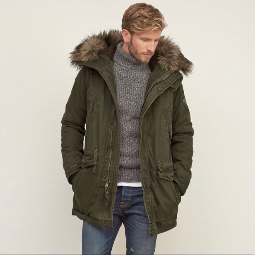 Abercrombie & Fitch Men’s Sherpa Lined Parka